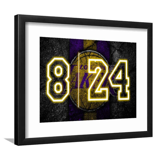 Lakers Los Angeles 8  24 Art Print, Framed Art Print Wall Decor, White Border, Framed Picture