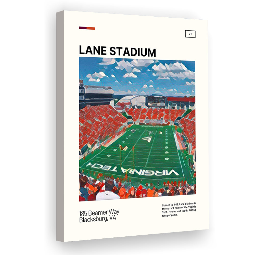 Lane Stadium Print, Virginia Tech Hokies Stadium Canvas Art, Fan Gifts, Sport Art, Canvas Print Wall Art