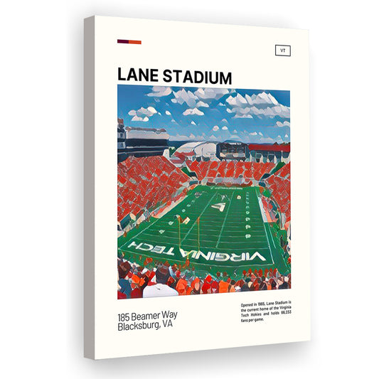 Lane Stadium Print, Virginia Tech Hokies Stadium Canvas Art, Fan Gifts, Sport Art, Canvas Print Wall Art