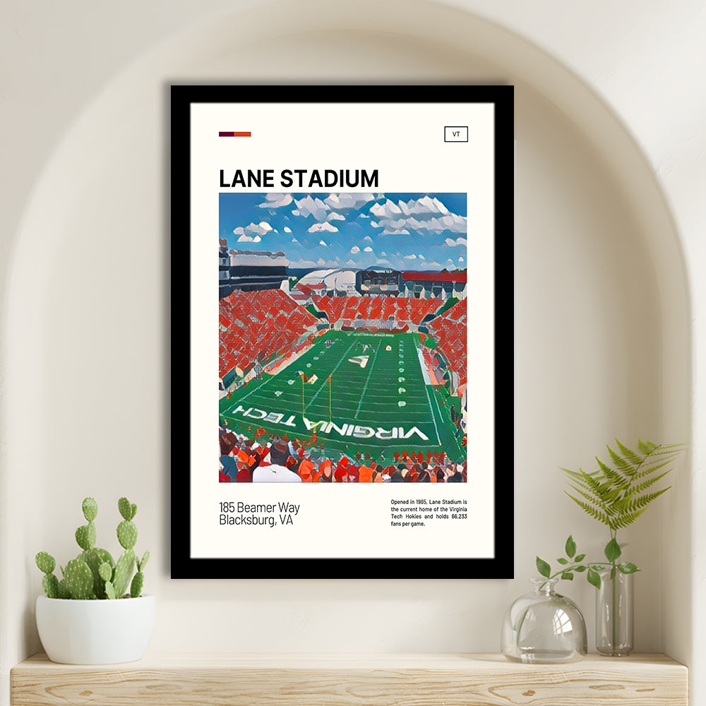 Lane Stadium Print, Virginia Tech Hokies Stadium Art, Gifts for him, Sport Art, Framed Art Print Wall Decor