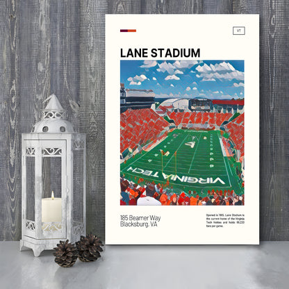 Lane Stadium Print, Virginia Tech Hokies Stadium Canvas Art, Fan Gifts, Sport Art, Canvas Print Wall Art