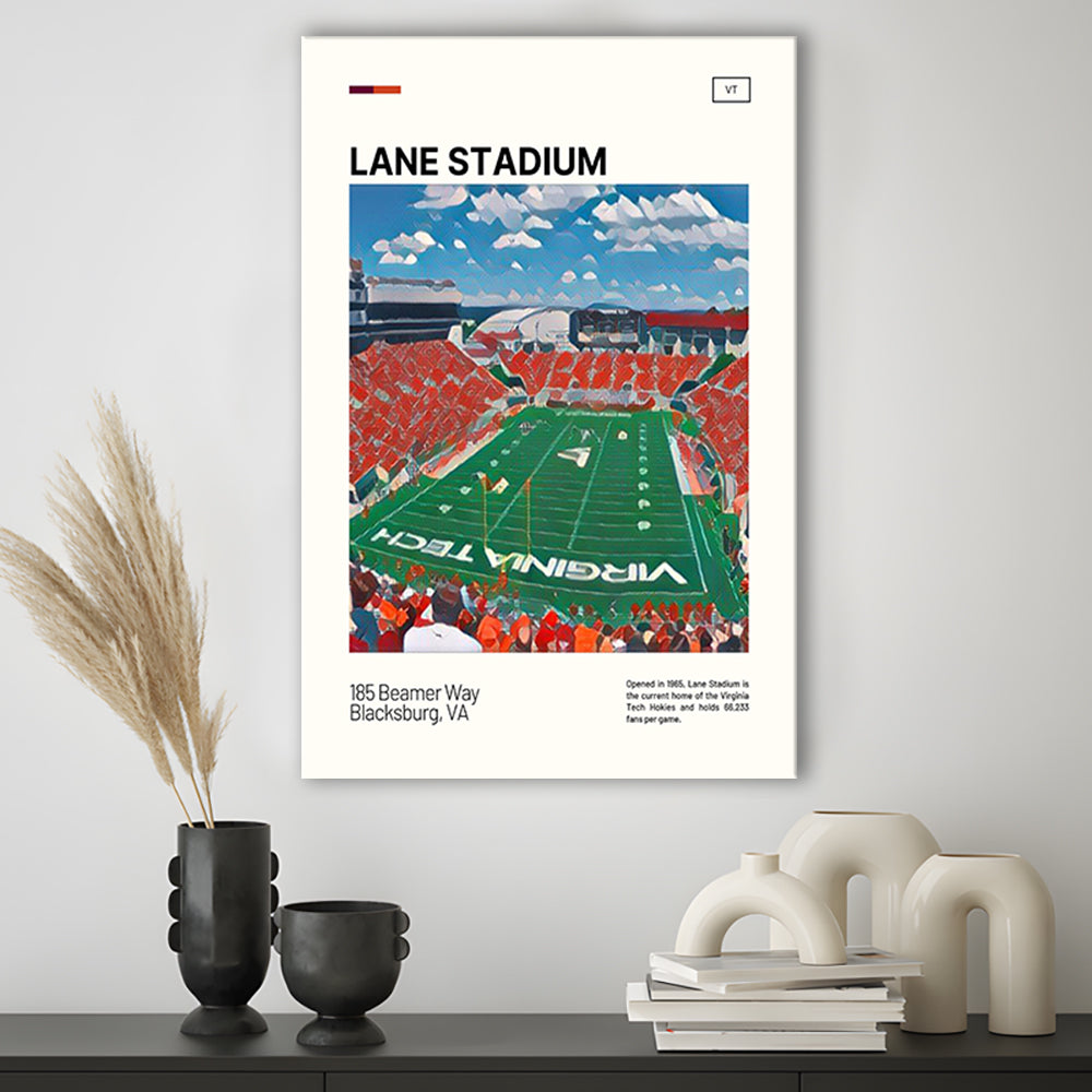 Lane Stadium Print, Virginia Tech Hokies Stadium Canvas Art, Fan Gifts, Sport Art, Canvas Print Wall Art