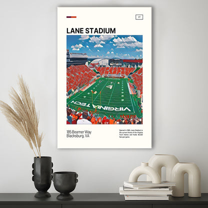 Lane Stadium Print, Virginia Tech Hokies Stadium Canvas Art, Fan Gifts, Sport Art, Canvas Print Wall Art