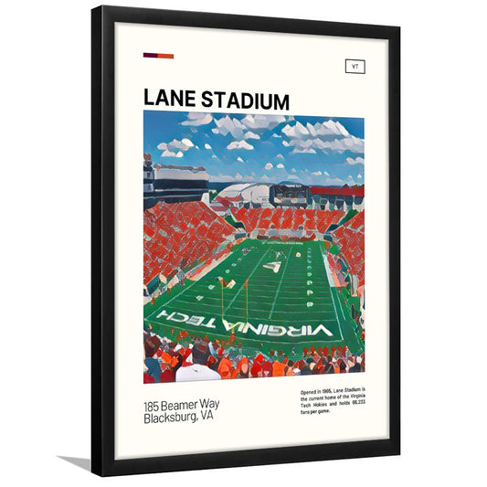 Lane Stadium Print, Virginia Tech Hokies Stadium Art, Gifts for him, Sport Art, Framed Art Print Wall Decor