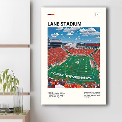 Lane Stadium Print, Virginia Tech Hokies Stadium Canvas Art, Fan Gifts, Sport Art, Canvas Print Wall Art