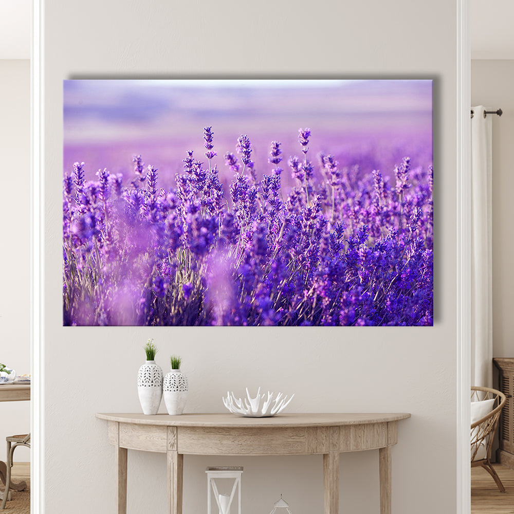 Lavender Field Canvas Print, Lavender Canvas Wall Art, Natural Wall Art Natural Wall Decor, Cavas Print Wall Art Hom Decor