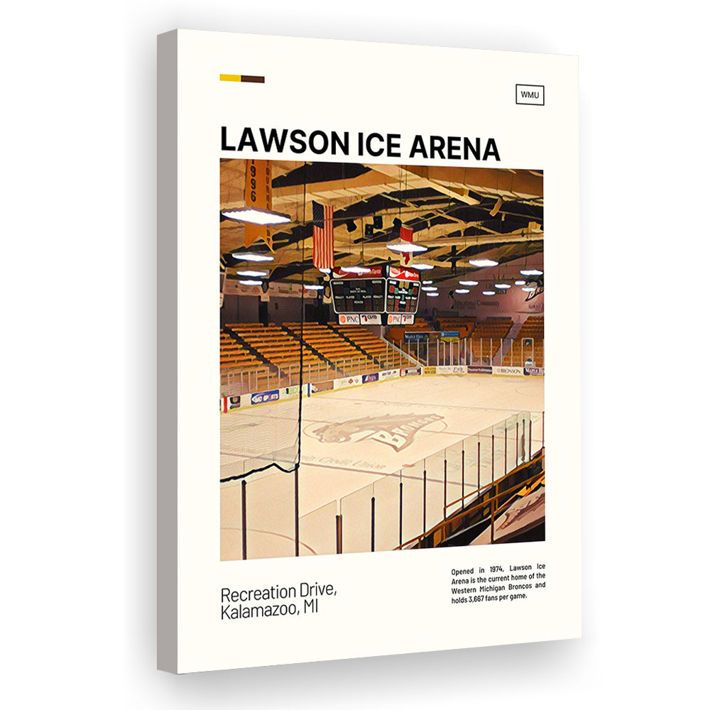 Lawson Ice Arena Print, Western Michigan Broncos Stadium Canvas Art, Fan Gifts, Sport Art, Canvas Print Wall Art