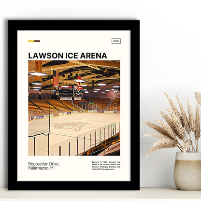 Lawson Ice Arena Print, Western Michigan Broncos Stadium Art, Gifts for him, Sport Art, Framed Art Print Wall Decor