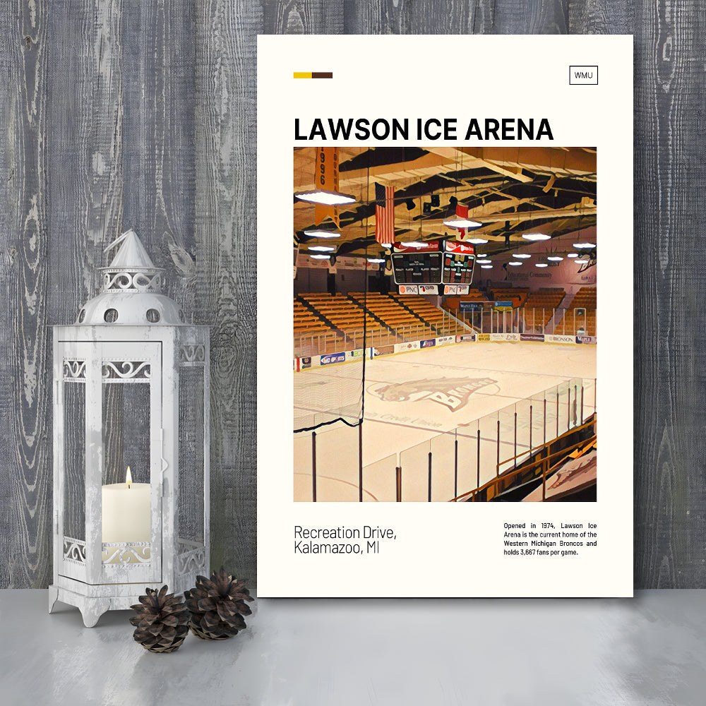 Lawson Ice Arena Print, Western Michigan Broncos Stadium Canvas Art, Fan Gifts, Sport Art, Canvas Print Wall Art