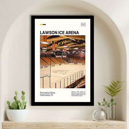 Lawson Ice Arena Print, Western Michigan Broncos Stadium Art, Gifts for him, Sport Art, Framed Art Print Wall Decor