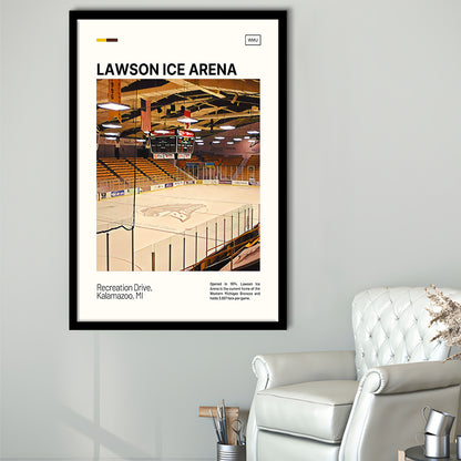 Lawson Ice Arena Print, Western Michigan Broncos Stadium Art, Gifts for him, Sport Art, Framed Art Print Wall Decor