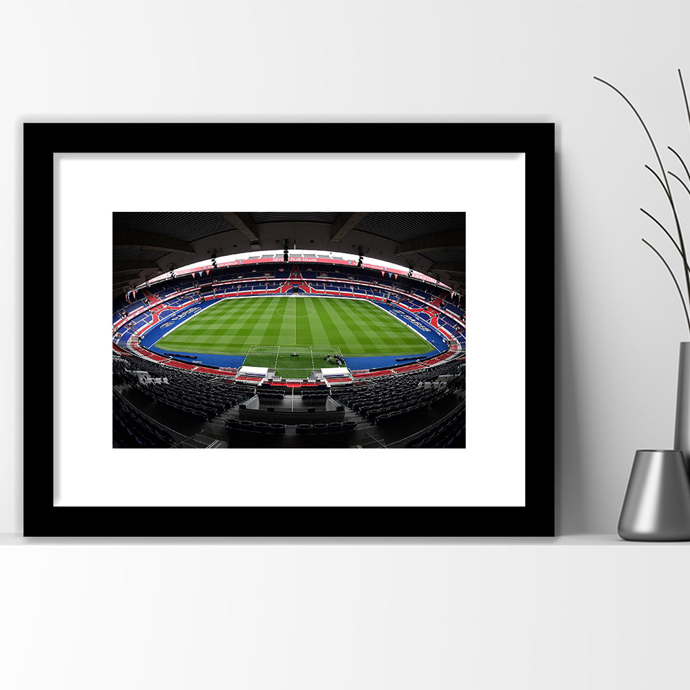 Le Parc des Princes stadium, Stadium Canvas, Sport Art, Gift for him, White Border Framed Art Print Wall Decor