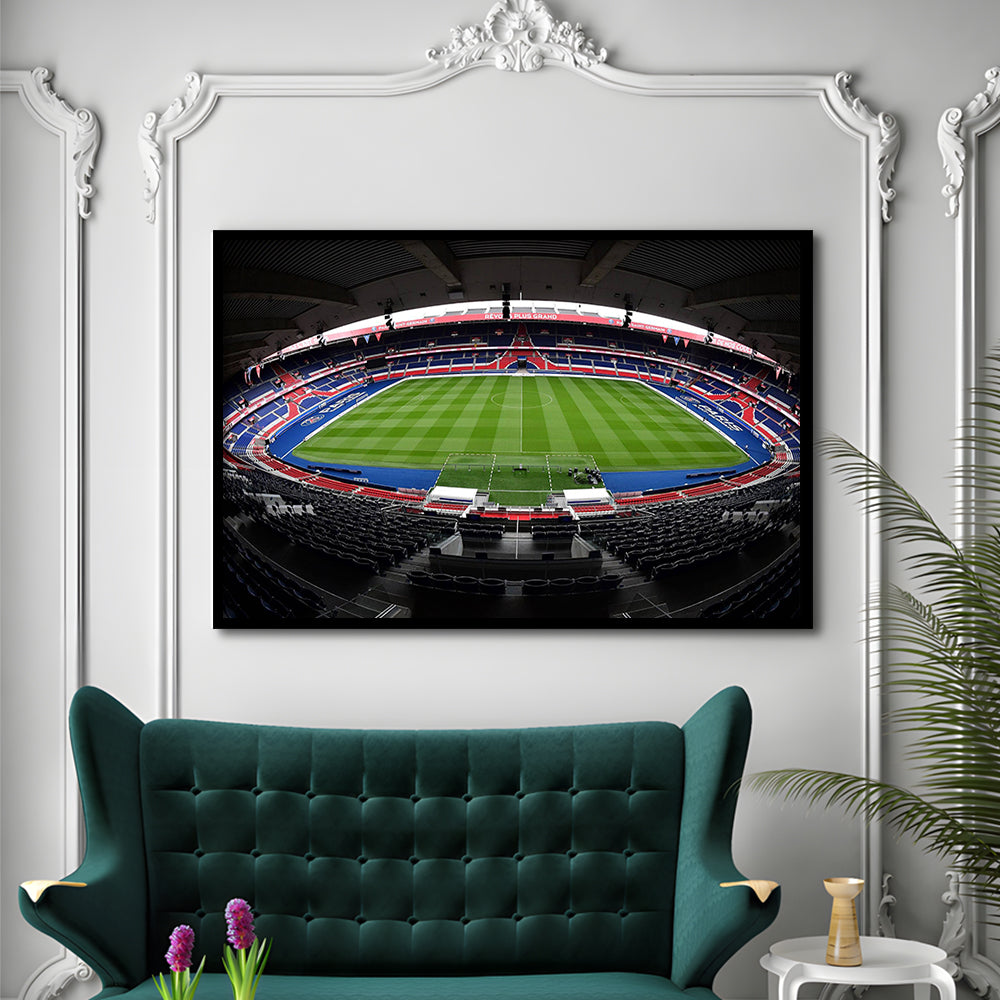 Le Parc des Princes stadium, Stadium Canvas, Sport Art, Gift for him, Framed Art Print Wall Decor, Picture Framed