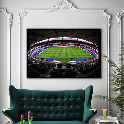 Le Parc des Princes stadium, Stadium Canvas, Sport Art, Gift for him, Framed Art Print Wall Decor, Picture Framed