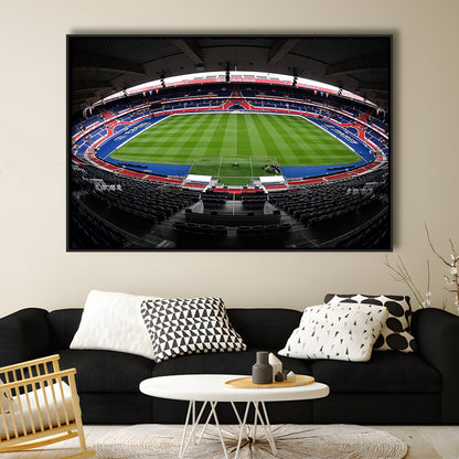 Le Parc des Princes stadium, Stadium Canvas, Sport Art, Framed Canvas Print Wall Art, Floating Frame