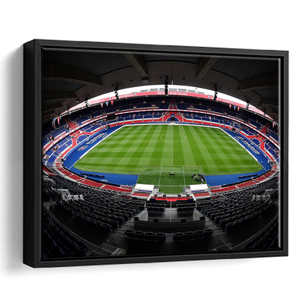Le Parc des Princes stadium, Stadium Canvas, Sport Art, Framed Canvas Print Wall Art, Floating Frame