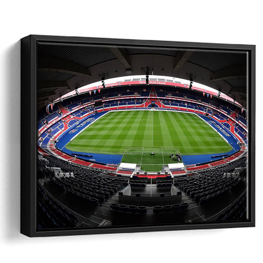 Le Parc des Princes stadium, Stadium Canvas, Sport Art, Framed Canvas Print Wall Art, Floating Frame
