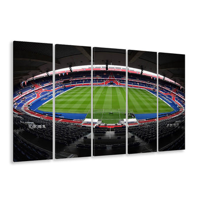 Le Parc des Princes stadium, Stadium Canvas, Sport Art, 5 Panel B, Extra Large Canvas, Canvas Print Wall Art