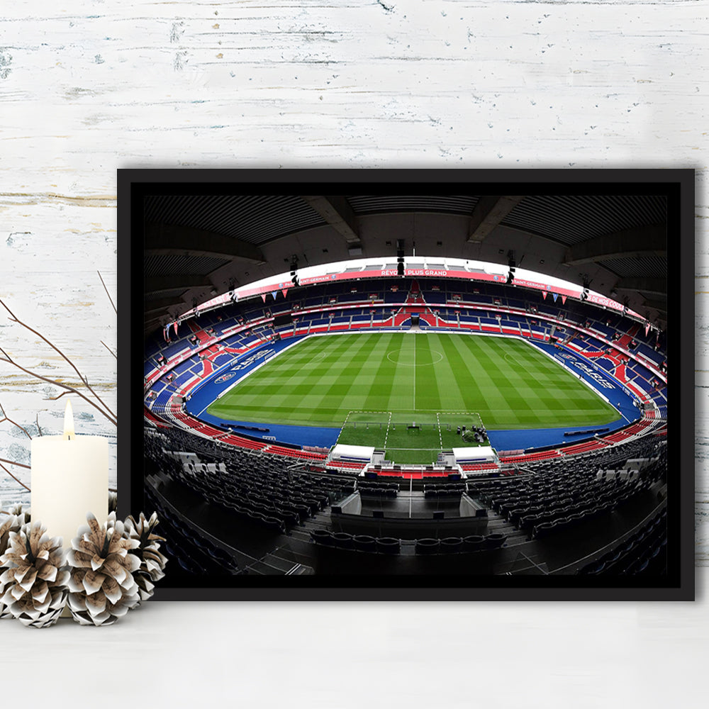 Le Parc des Princes stadium, Stadium Canvas, Sport Art, Framed Canvas Print Wall Art, Floating Frame