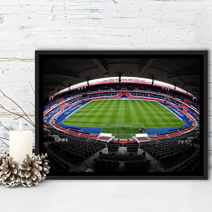 Le Parc des Princes stadium, Stadium Canvas, Sport Art, Framed Canvas Print Wall Art, Floating Frame