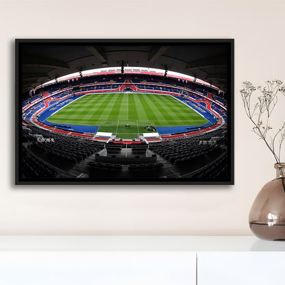Le Parc des Princes stadium, Stadium Canvas, Sport Art, Framed Canvas Print Wall Art, Floating Frame