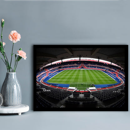 Le Parc des Princes stadium, Stadium Canvas, Sport Art, Gift for him, Framed Art Print Wall Decor, Picture Framed