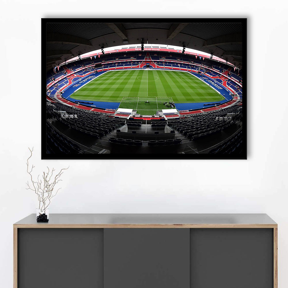 Le Parc des Princes stadium, Stadium Canvas, Sport Art, Gift for him, Framed Art Print Wall Decor, Picture Framed
