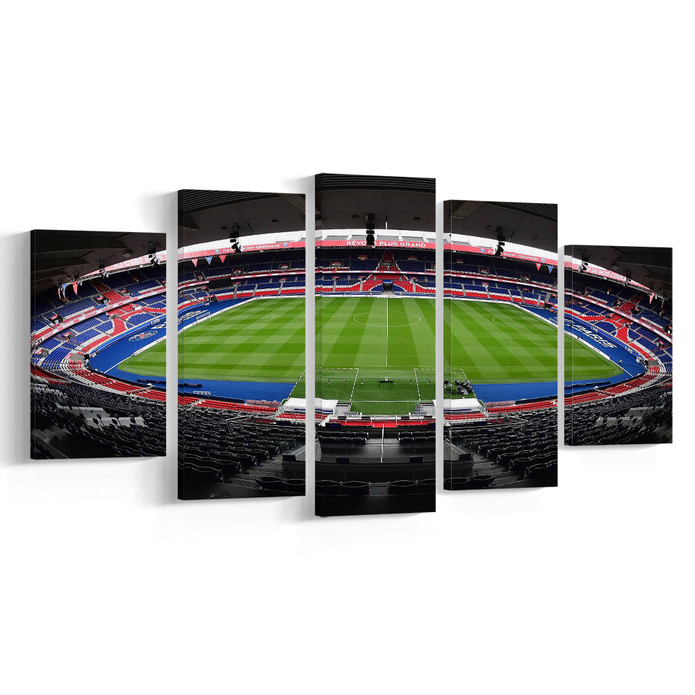 Le Parc des Princes stadium, Stadium Canvas, Sport Art, Gift for him, 5 Panel, Large Canvas, Canvas Print Wall Art