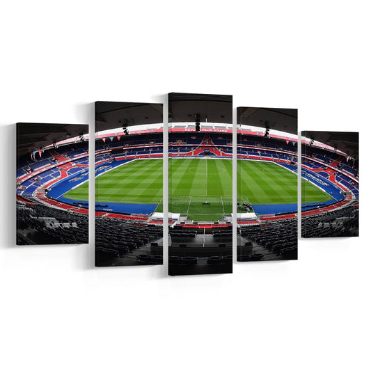 Le Parc des Princes stadium, Stadium Canvas, Sport Art, Gift for him, 5 Panel, Large Canvas, Canvas Print Wall Art