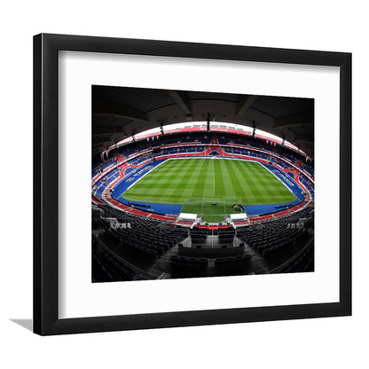 Le Parc des Princes stadium, Stadium Canvas, Sport Art, Gift for him, White Border Framed Art Print Wall Decor