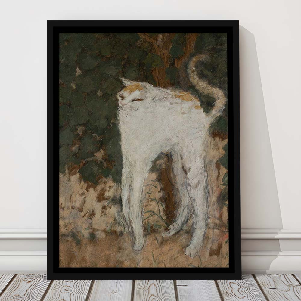 Le Chat Blanc 1894 By Pierre Bonnard Print, The White Cat Print, Framed Canvas Print, Floating Frame