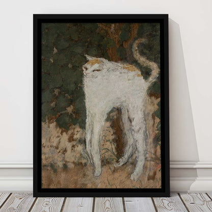 Le Chat Blanc 1894 By Pierre Bonnard Print, The White Cat Print, Framed Canvas Print, Floating Frame