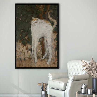 Le Chat Blanc 1894 By Pierre Bonnard Print, The White Cat Print, Framed Canvas Print, Floating Frame