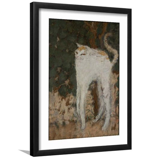 Le Chat Blanc 1894 By Pierre Bonnard Print, The White Cat Print, Framed Art Print, White Border