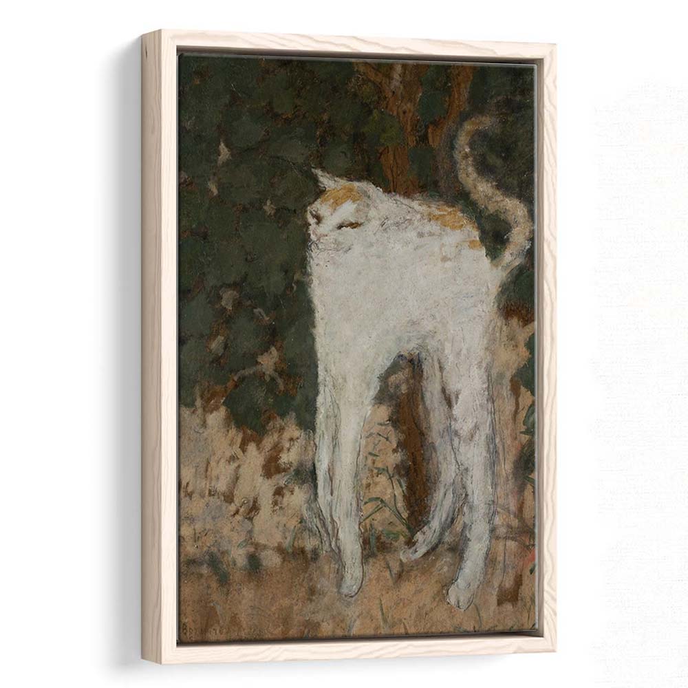 Le Chat Blanc 1894 By Pierre Bonnard Print, The White Cat Print, Framed Canvas Print, Floating Frame