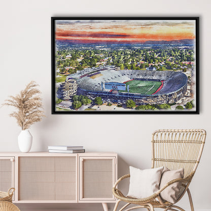 Legion Field WaterColor, Birmingham Alabama Watercolor, Sport Gift Art, Framed Canvas Print Wall Art