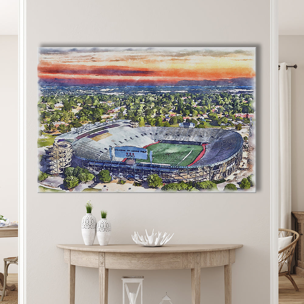 Legion Field WaterColor, Birmingham Alabama Watercolor, Sport Art, Gifts for him, Canvas Print Wall Art