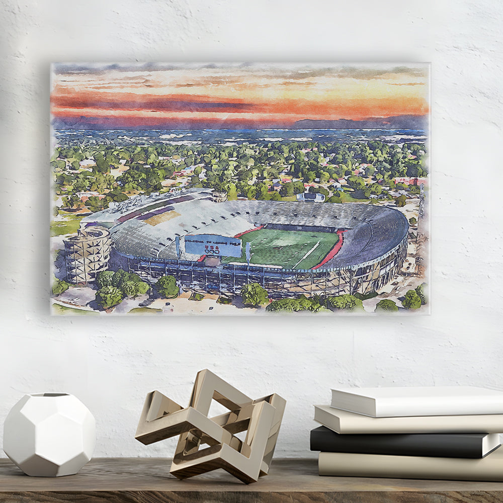 Legion Field WaterColor, Birmingham Alabama Watercolor, Sport Art, Gifts for him, Canvas Print Wall Art