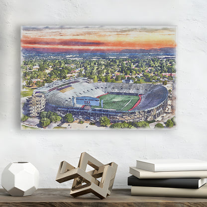 Legion Field WaterColor, Birmingham Alabama Watercolor, Sport Art, Gifts for him, Canvas Print Wall Art