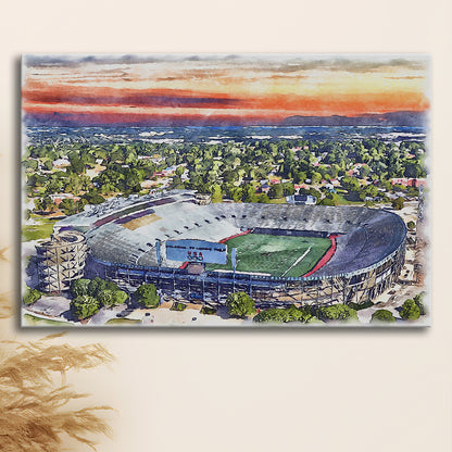 Legion Field WaterColor, Birmingham Alabama Watercolor, Sport Art, Gifts for him, Canvas Print Wall Art