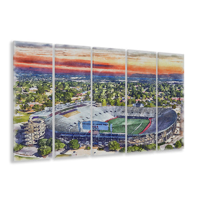 Legion Field WaterColor, Birmingham Alabama Watercolor, Sport Art, Extra Large Canvas Print Wall Art