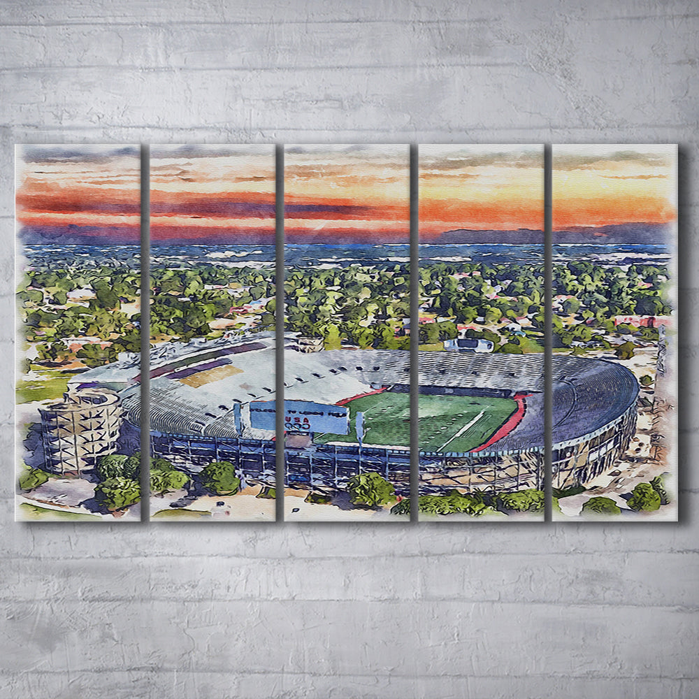 Legion Field WaterColor, Birmingham Alabama Watercolor, Sport Art, Extra Large Canvas Print Wall Art