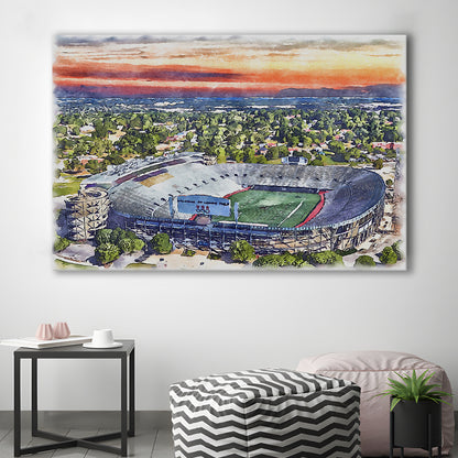 Legion Field WaterColor, Birmingham Alabama Watercolor, Sport Art, Gifts for him, Canvas Print Wall Art
