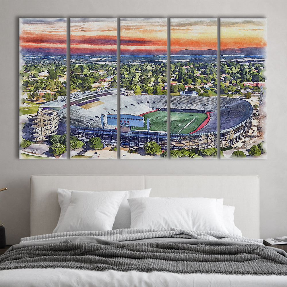 Legion Field WaterColor, Birmingham Alabama Watercolor, Sport Art, Extra Large Canvas Print Wall Art