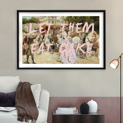 Let Them Eat Cake Rococo, Framed  Print, Painting Art, Framed Art Print White Border Wall Decor