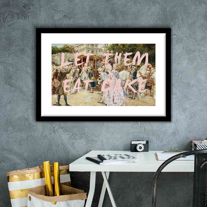 Let Them Eat Cake Rococo, Framed  Print, Painting Art, Framed Art Print White Border Wall Decor