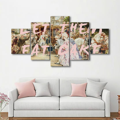 Let Them Eat Cake Rococo, Canvas Art Decor Print, Painting Art, Mixed Panels Canvas Print Wall Art