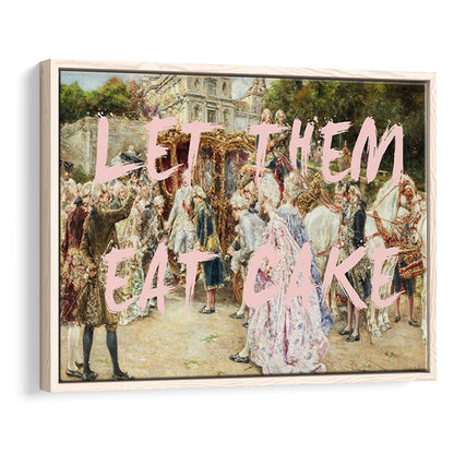 Let Them Eat Cake Rococo, Framed Canvas Print, Painting Art, Floating Framed Canvas Print Wall Art