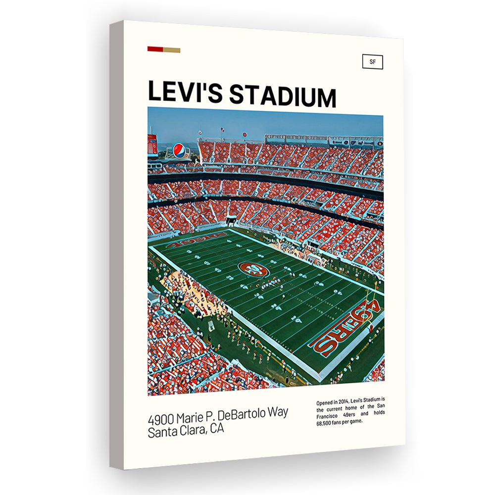 Levi's Stadium Print, San Francisco Stadium Canvas Art, Fan Gifts, Sport Art, Canvas Print Wall Art