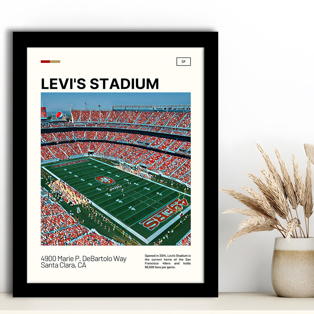 Levi's Stadium Print, San Francisco Stadium Art, Gifts for him, Sport Art, Framed Art Print Wall Decor